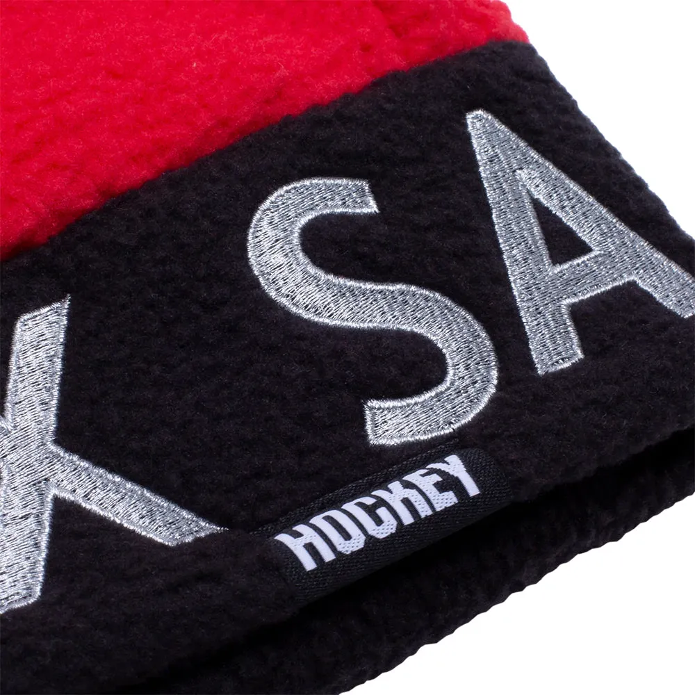 Hockey Eyes Without A Face Sherpa Beanie Black/Red