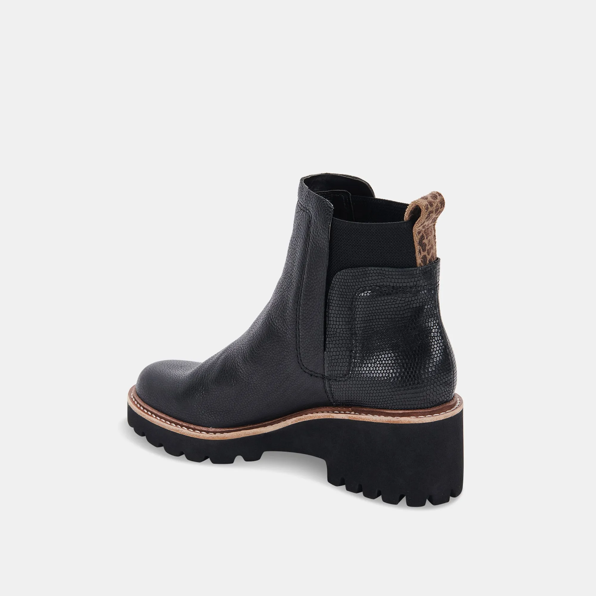 HUEY H2O BOOTS BLACK LEATHER - re:vita