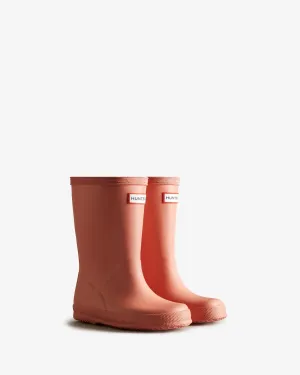 Hunter Boot Original Kids First Classic Rain Boots - Rough Pink