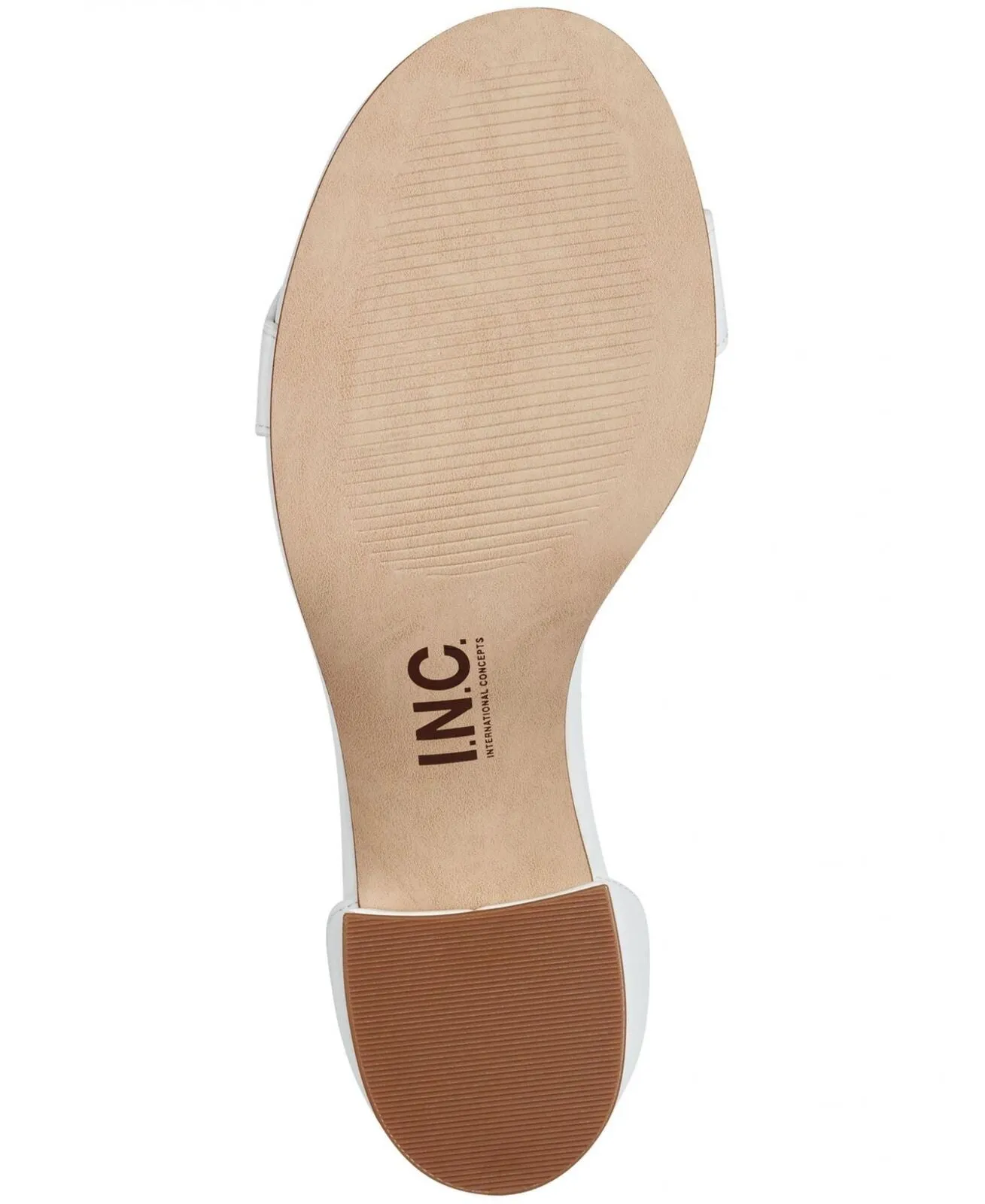 Inc International Concepts Women's Hadwin Scallop Two-Piece Sandals White 9M