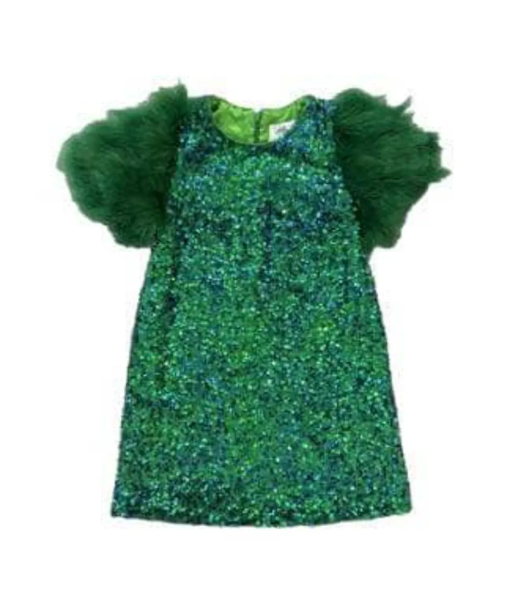 Jade Feather Party Dress