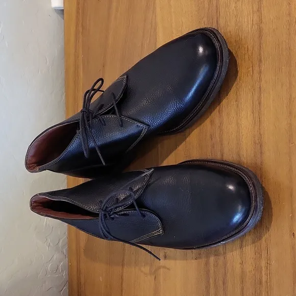 Johnston &amp; Murphy Copeland Chukka In Black Water-resistant Leather Size 12M