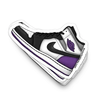 Jordan 1 Mid "Union Purple" Sneaker Sticker