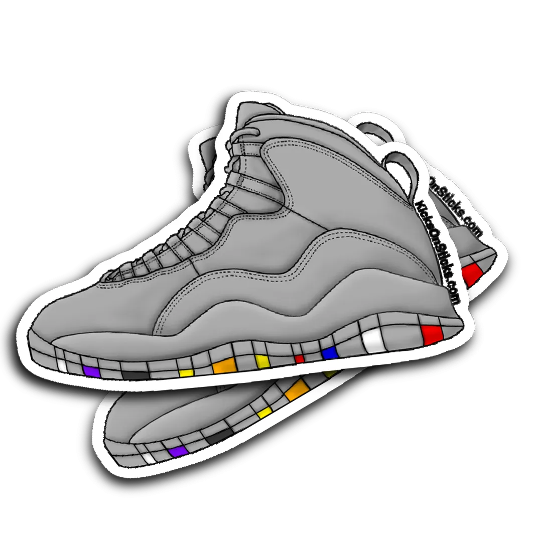 Jordan 10 "Cool Grey" Sneaker Sticker