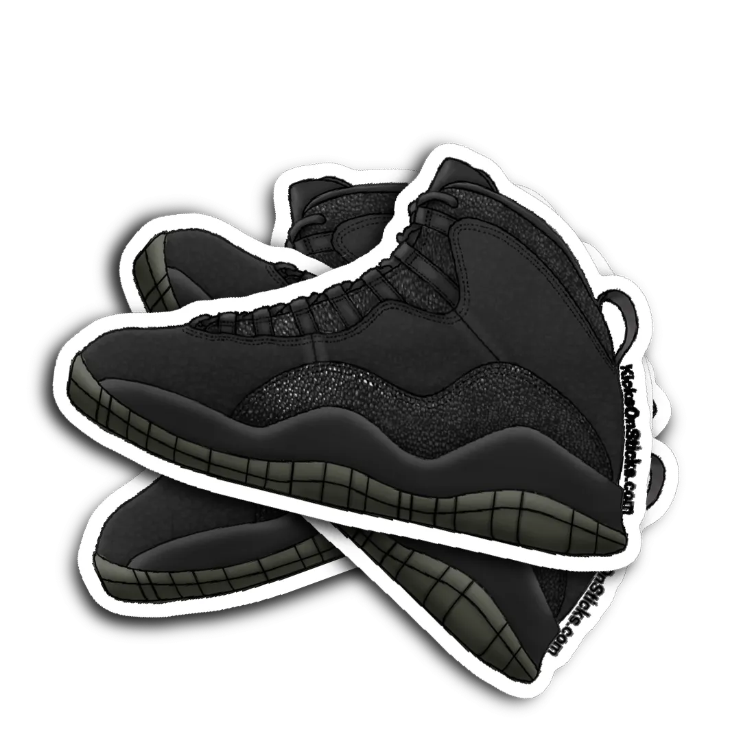 Jordan 10 "OVO" Black Sneaker Sticker