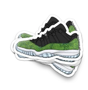 Jordan 11 Low "Snake Green" Sneaker Sticker