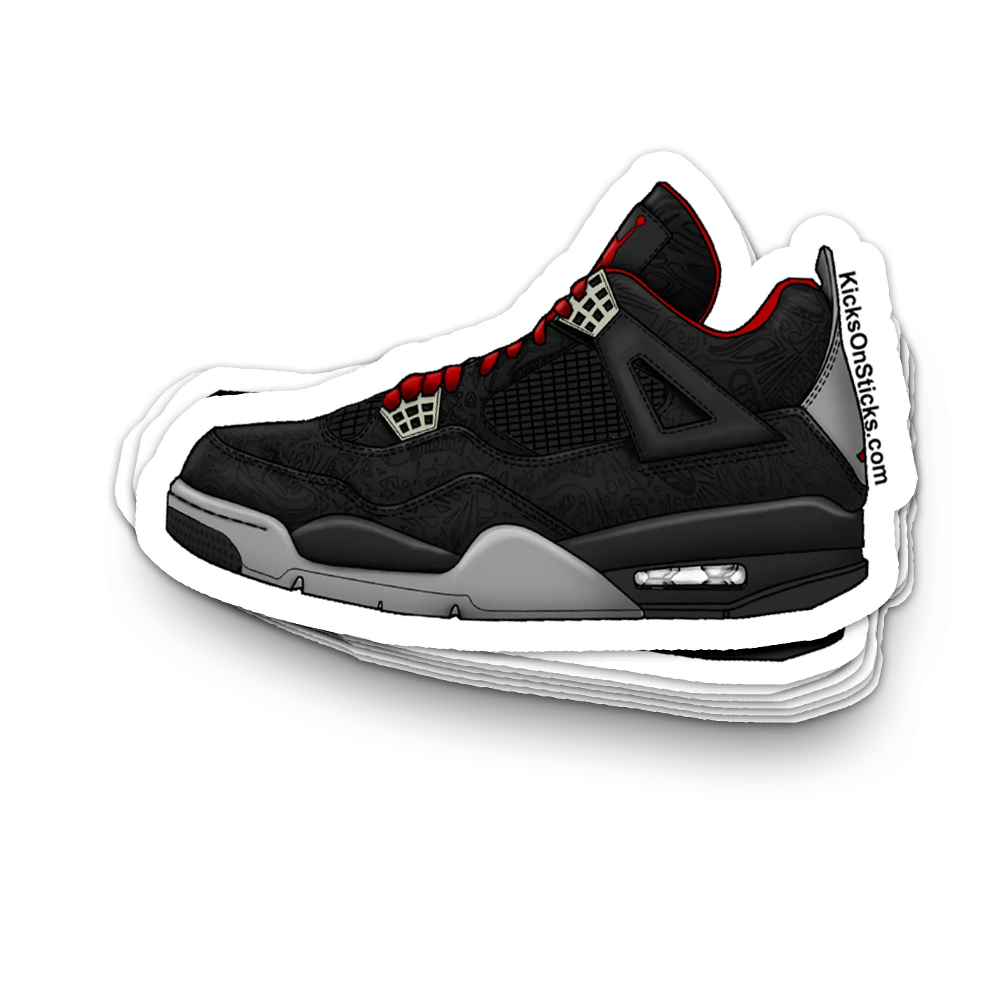 Jordan 4 "Laser Black 2005" Sneaker Sticker