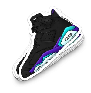 Jordan 6 "Black Grape" Sneaker Sticker