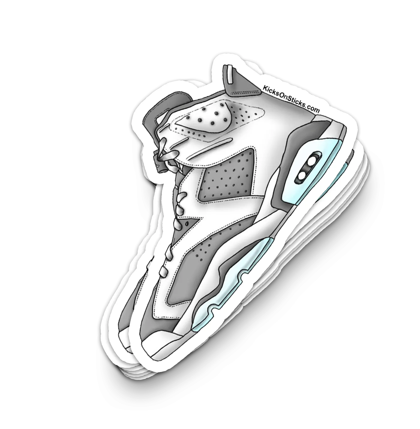 Jordan 6 "Cool Grey" Sneaker Sticker