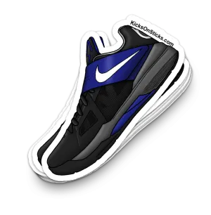 KD 4 "Black White Varsity Royal" Sneaker Sticker