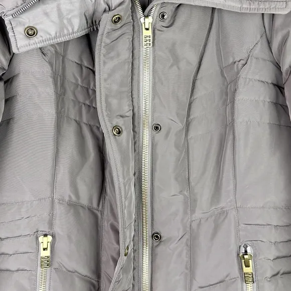 Kenneth Cole Knee Length Quilted Down Puffer Coat