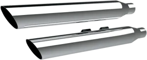 Khrome Werks 202375 3in. HP-Plus Slip-On Mufflers - Slash-Down - Chrome