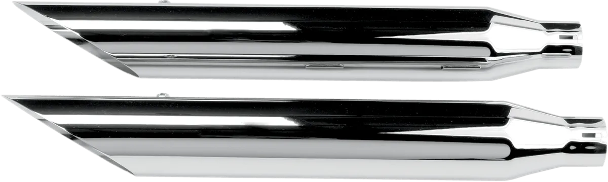 Khrome Werks 202380 3in. HP-Plus Slip-On Mufflers - Slash-Cut - Chrome