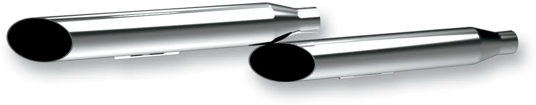Khrome Werks 202380 3in. HP-Plus Slip-On Mufflers - Slash-Cut - Chrome