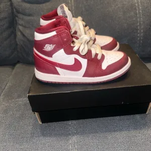 Kids Red and White High-Top Sneakers