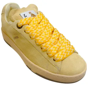 Lanvin Chamomile Suede Basses Light Curb Low Top Sneakers