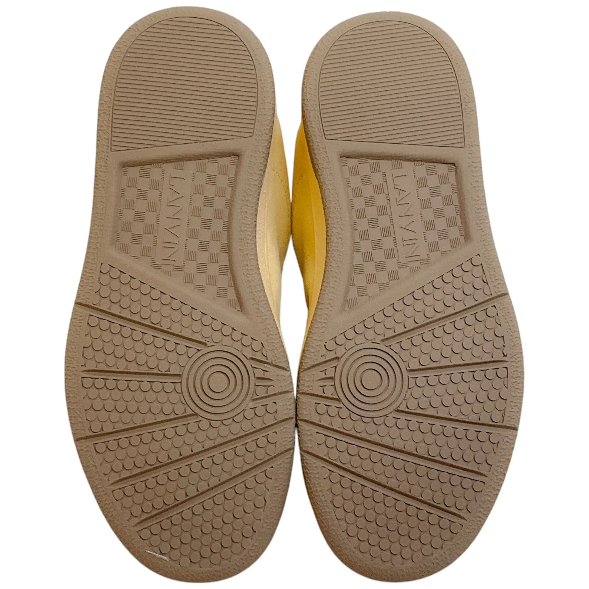 Lanvin Chamomile Suede Basses Light Curb Low Top Sneakers