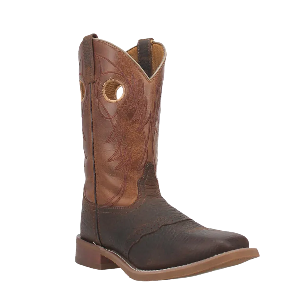 Laredo® Men's Ripley Square Toe Dark Brown & Tan Boots 7981