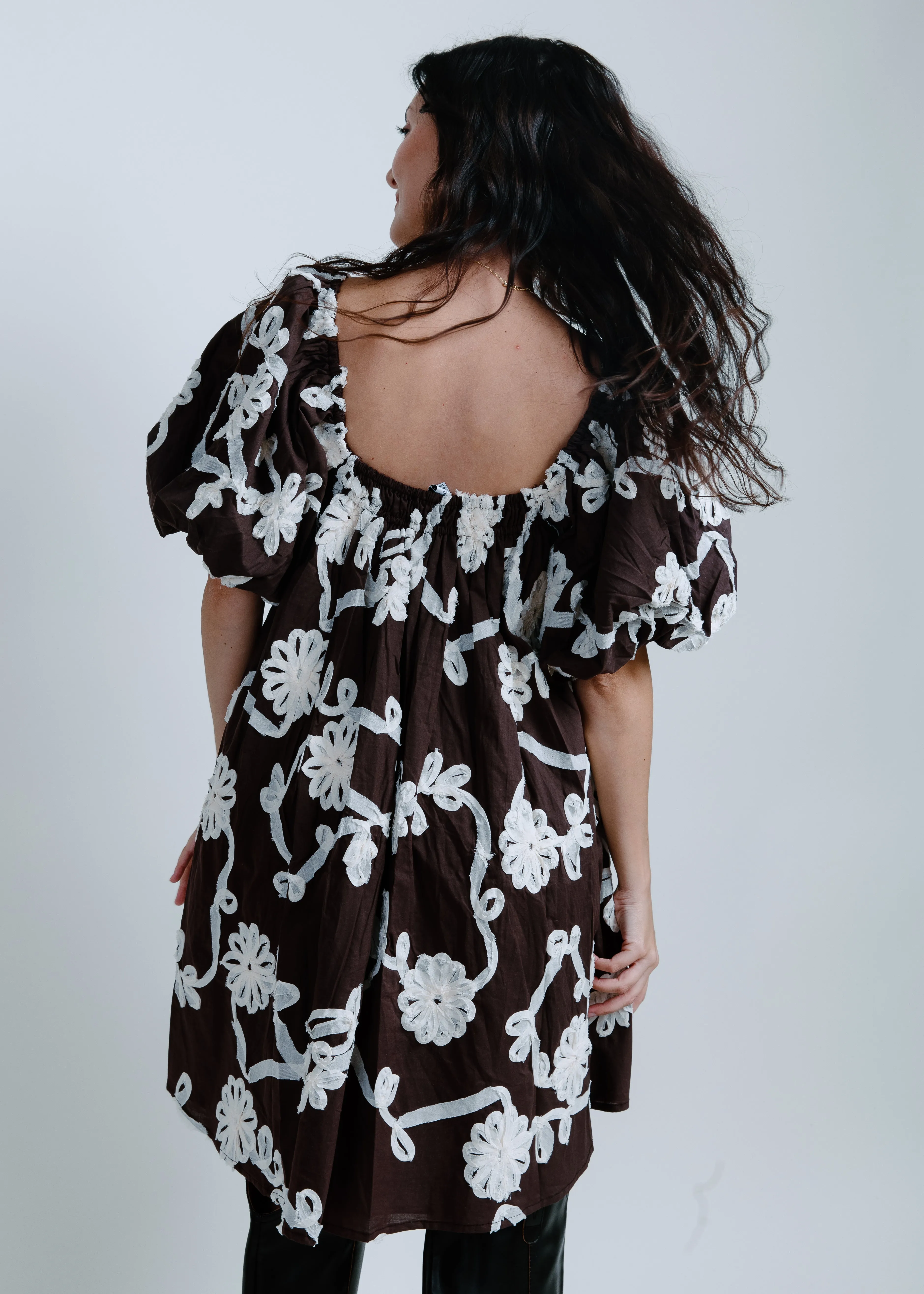 Leigh Mini Dress - Brown