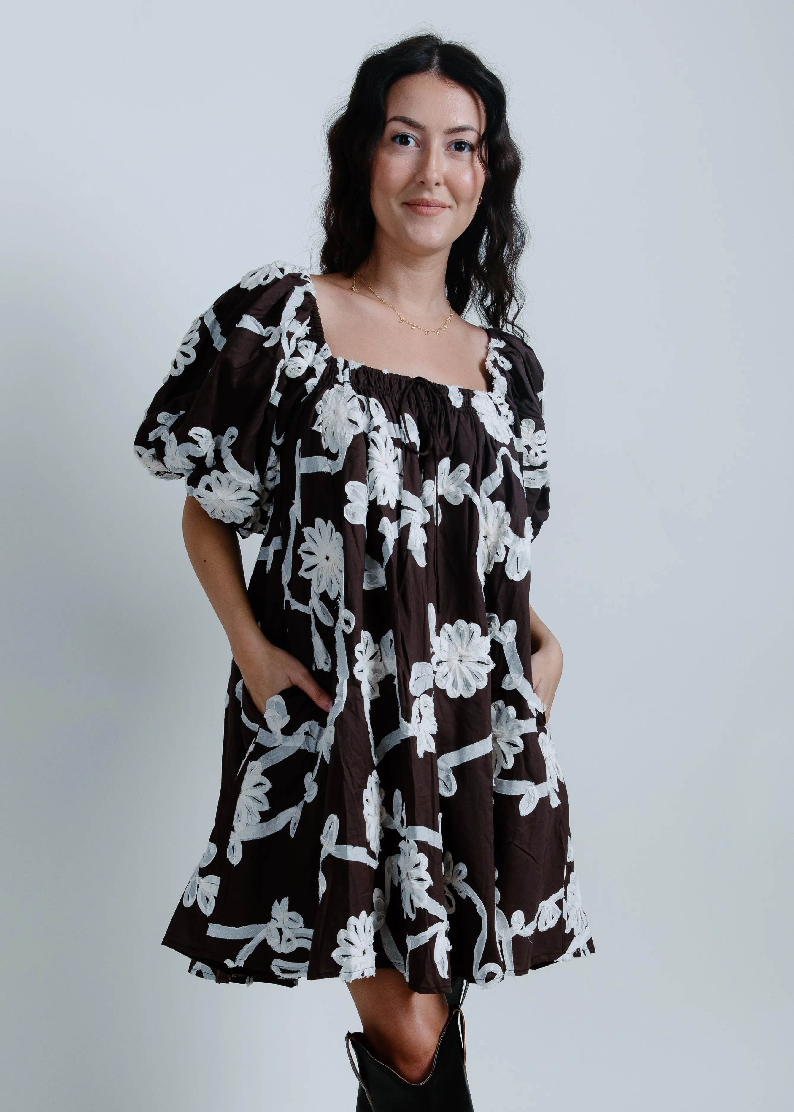 Leigh Mini Dress - Brown