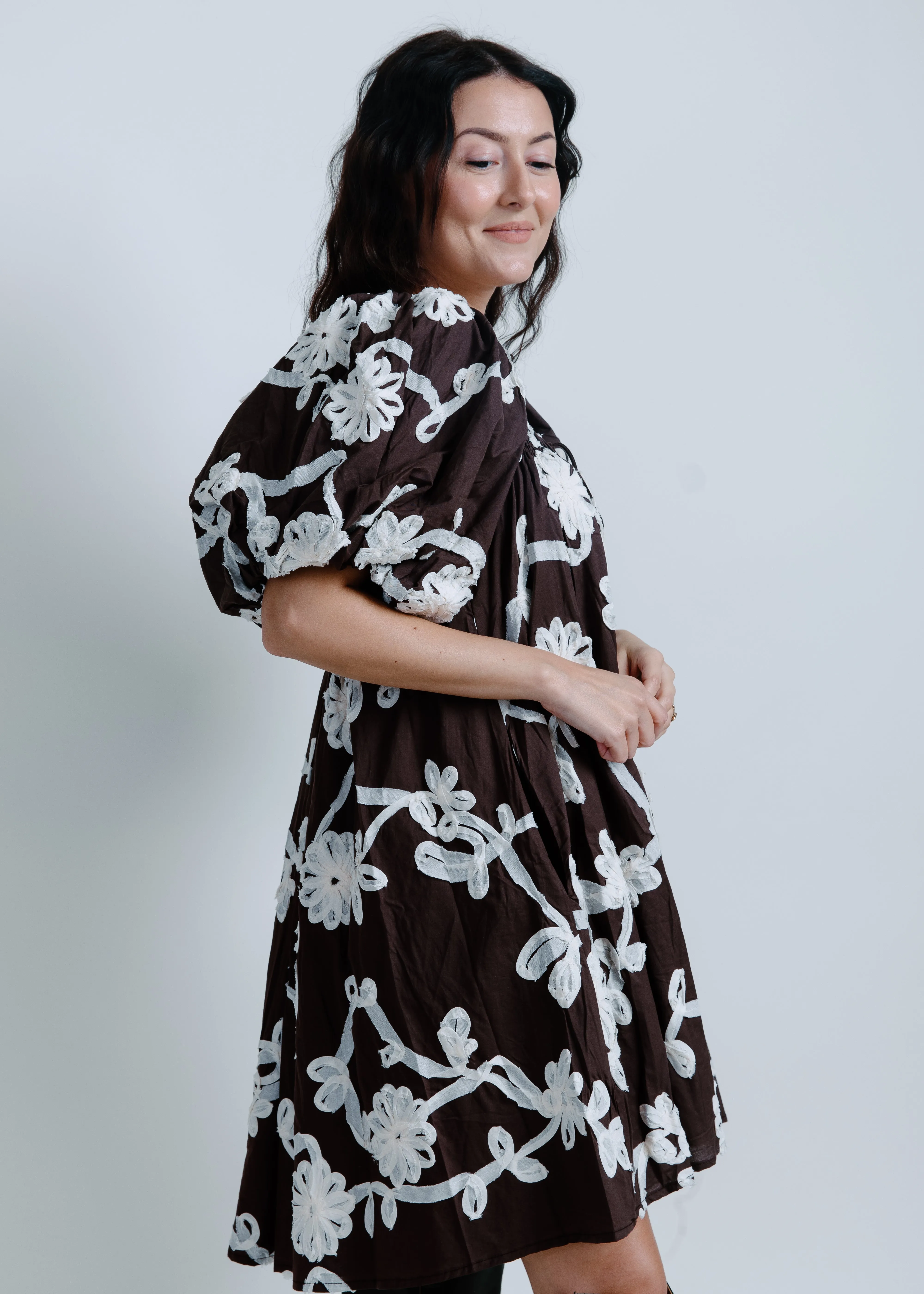 Leigh Mini Dress - Brown