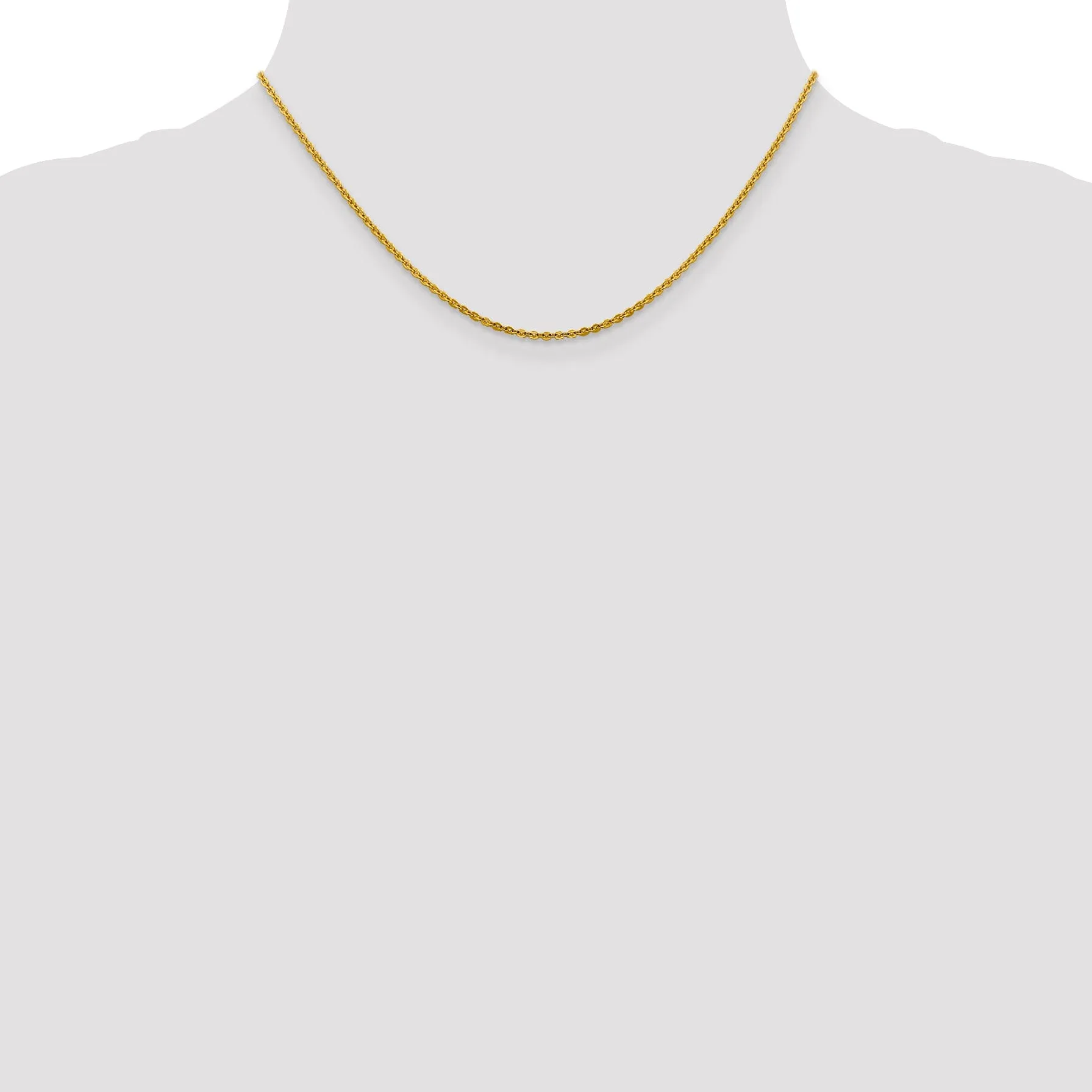Leslie 14k Yellow Gold 1.95 mm Flat Cable Chain