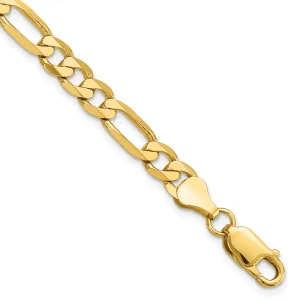 Leslie 14k Yellow Gold 6.25mm Flat Figaro Chain