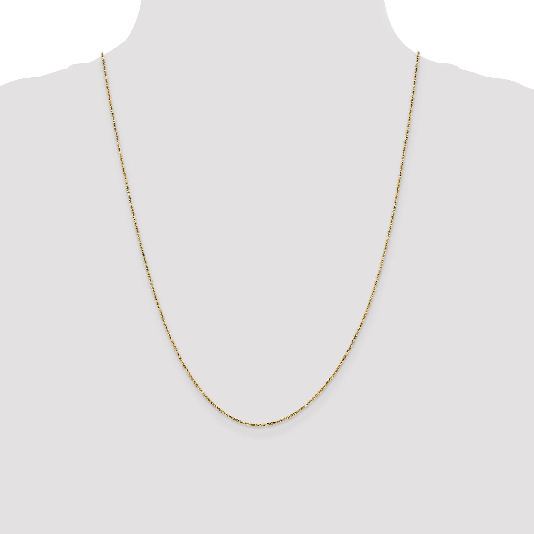 Leslies 14k Yellow Gold 1.1 mm Flat Cable Chain