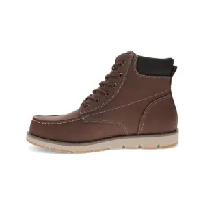 LEVI'S Mens Brown Pull Tab Dean Round Toe Wedge Leather Chukka Boots 7.5 M
