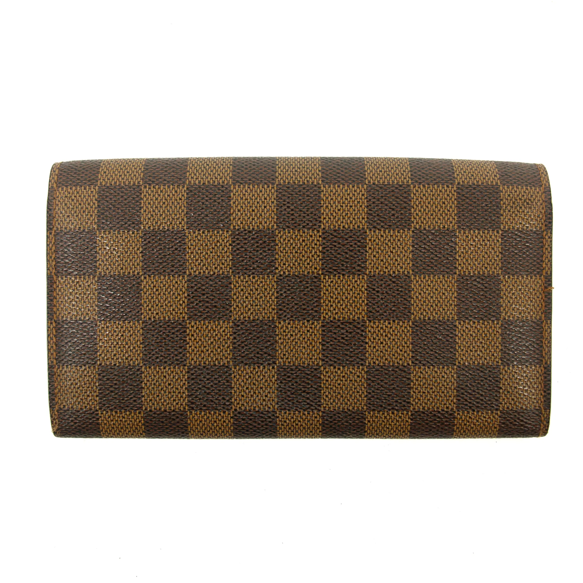 Louis Vuitton Damier Ebene Sarah Portefeuille Wallet #3106