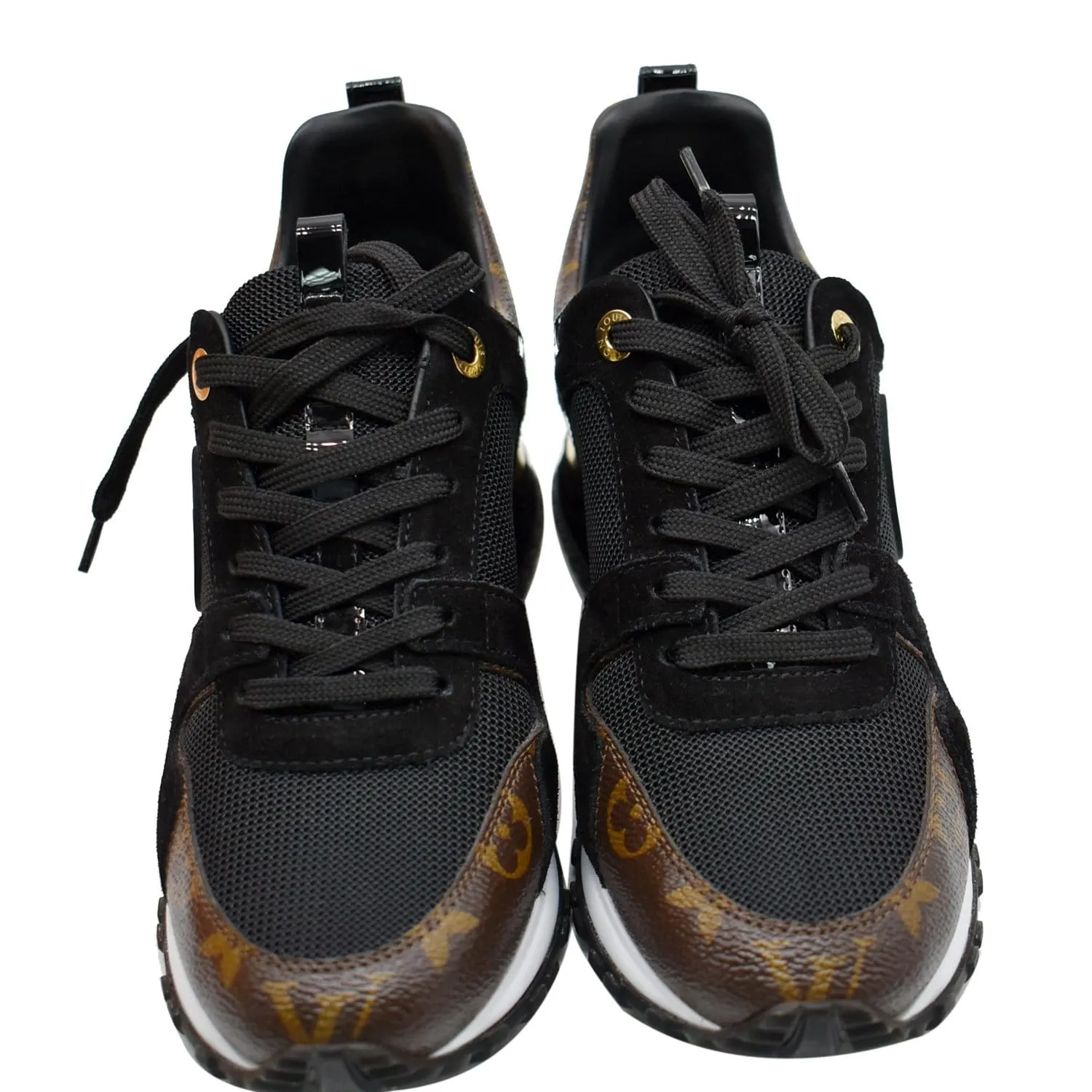 LOUIS VUITTON Runaway Sneakers Suede Leather Sneakers Black Size US 7
