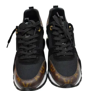 LOUIS VUITTON Runaway Sneakers Suede Leather Sneakers Black Size US 7