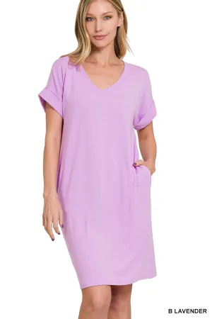 Love Hard Dress in Bright Lavender
