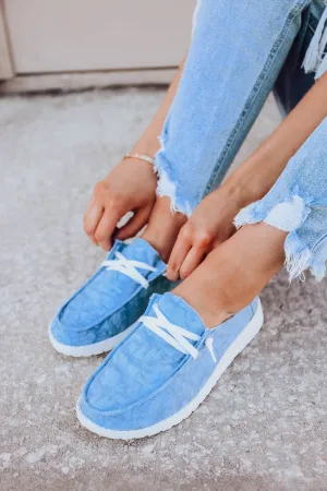 Lovely in Blue Slip on Sneaker by Very G - Blue