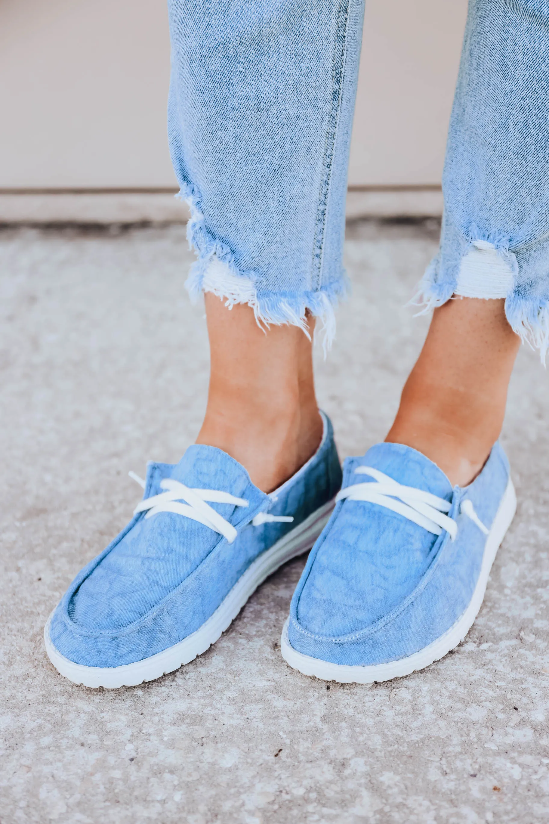 Lovely in Blue Slip on Sneaker by Very G - Blue