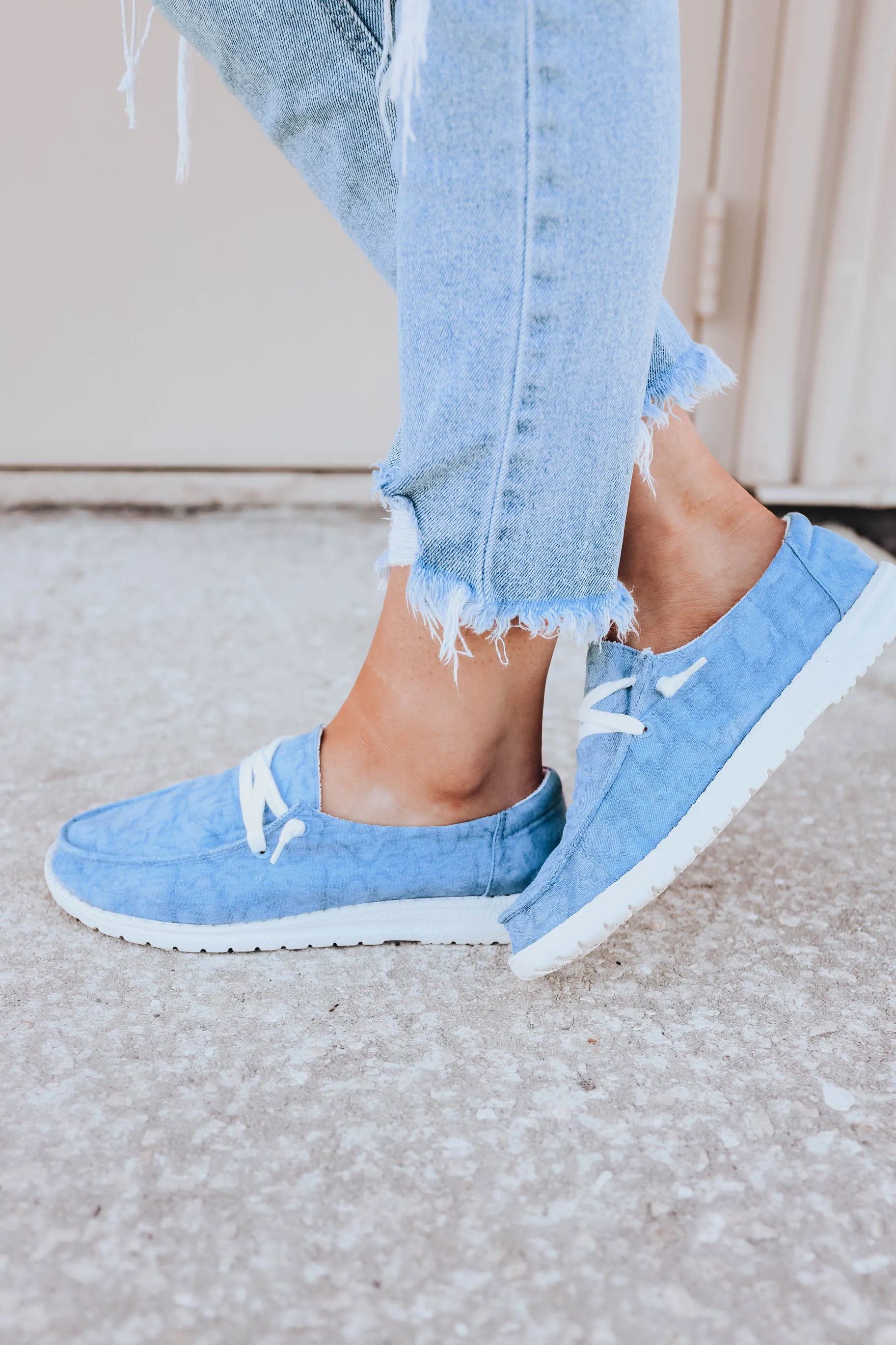 Lovely in Blue Slip on Sneaker by Very G - Blue