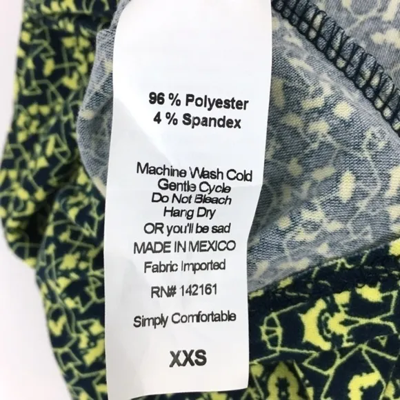 LULAROE Maxi Skirt Geo Abstract Yellow Navy Boho Kaleidoscope Modest XXS NWT