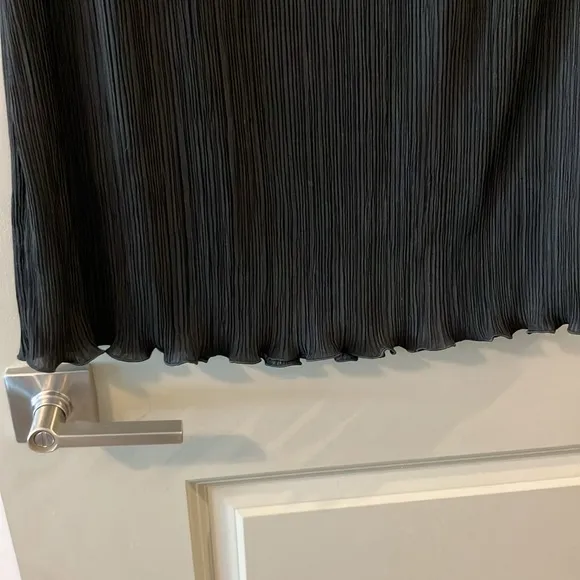 Madewell Plissé Midi Slip Skirt Black Sz XS