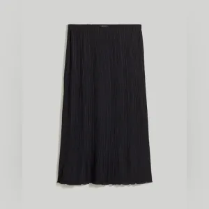 Madewell Plissé Midi Slip Skirt Black Sz XS