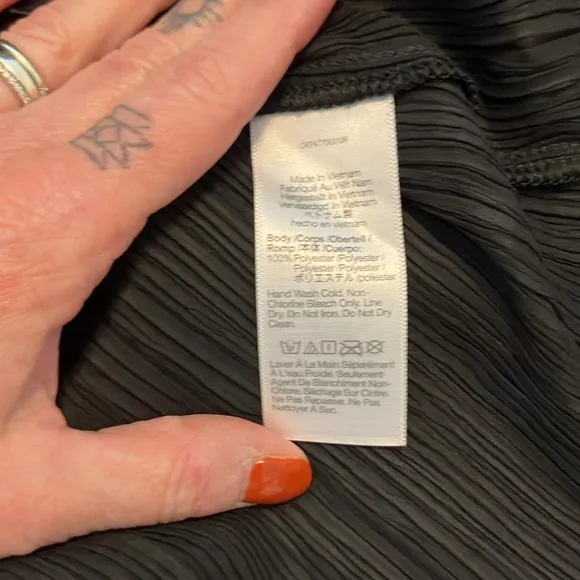 Madewell Plissé Midi Slip Skirt Black Sz XS