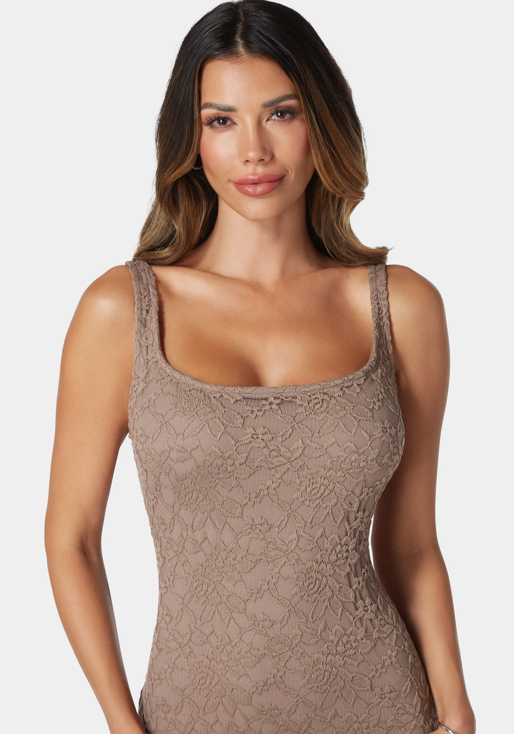 Marseille Lace Square Neck Tank Dress