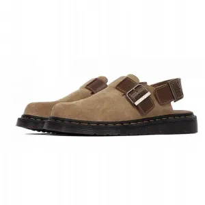 Men's Vintage Summer Closed Toe Leather Sandals with Buckle Strap