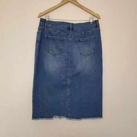Midi Denim Skirt