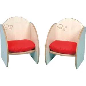 Mini Chairs Set of 2 (with Cushions) pk 2