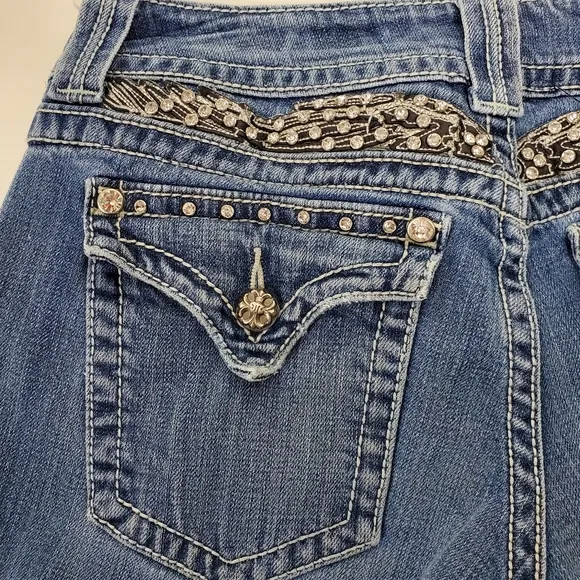 Miss  Me rhinestone bling studded bootcut JP5011-3 jeans size 29