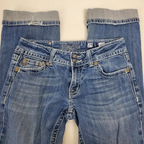 Miss  Me rhinestone bling studded bootcut JP5011-3 jeans size 29