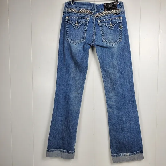 Miss  Me rhinestone bling studded bootcut JP5011-3 jeans size 29