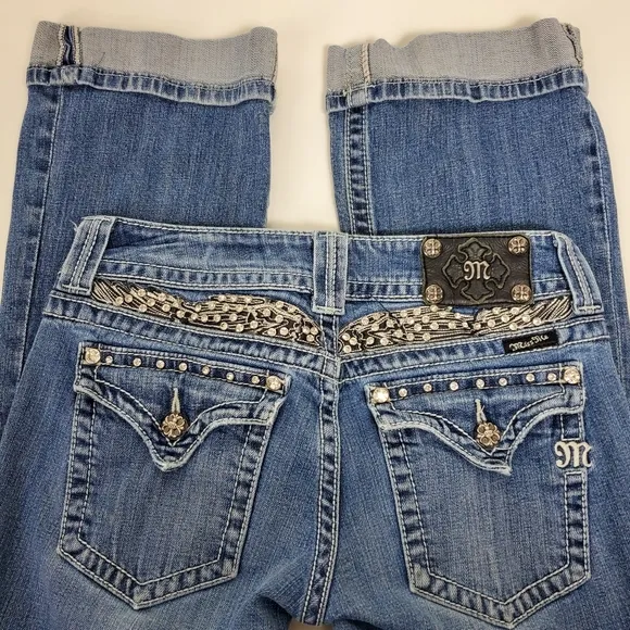 Miss  Me rhinestone bling studded bootcut JP5011-3 jeans size 29