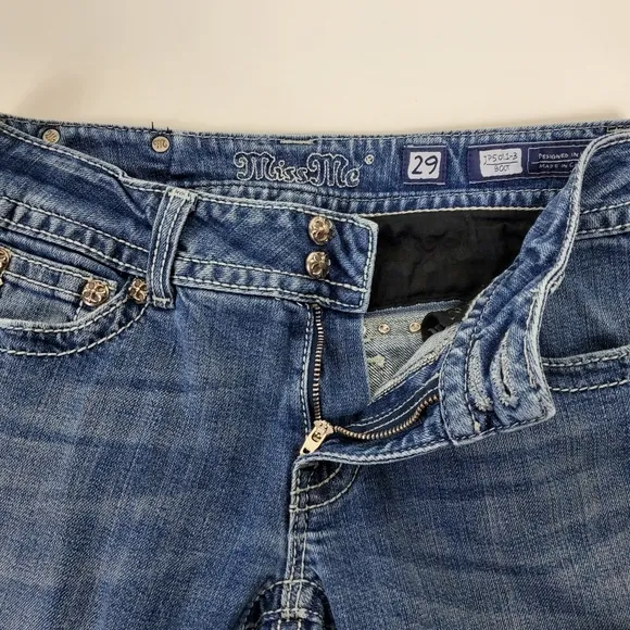 Miss  Me rhinestone bling studded bootcut JP5011-3 jeans size 29