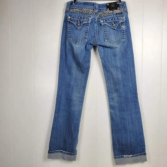 Miss  Me rhinestone bling studded bootcut JP5011-3 jeans size 29